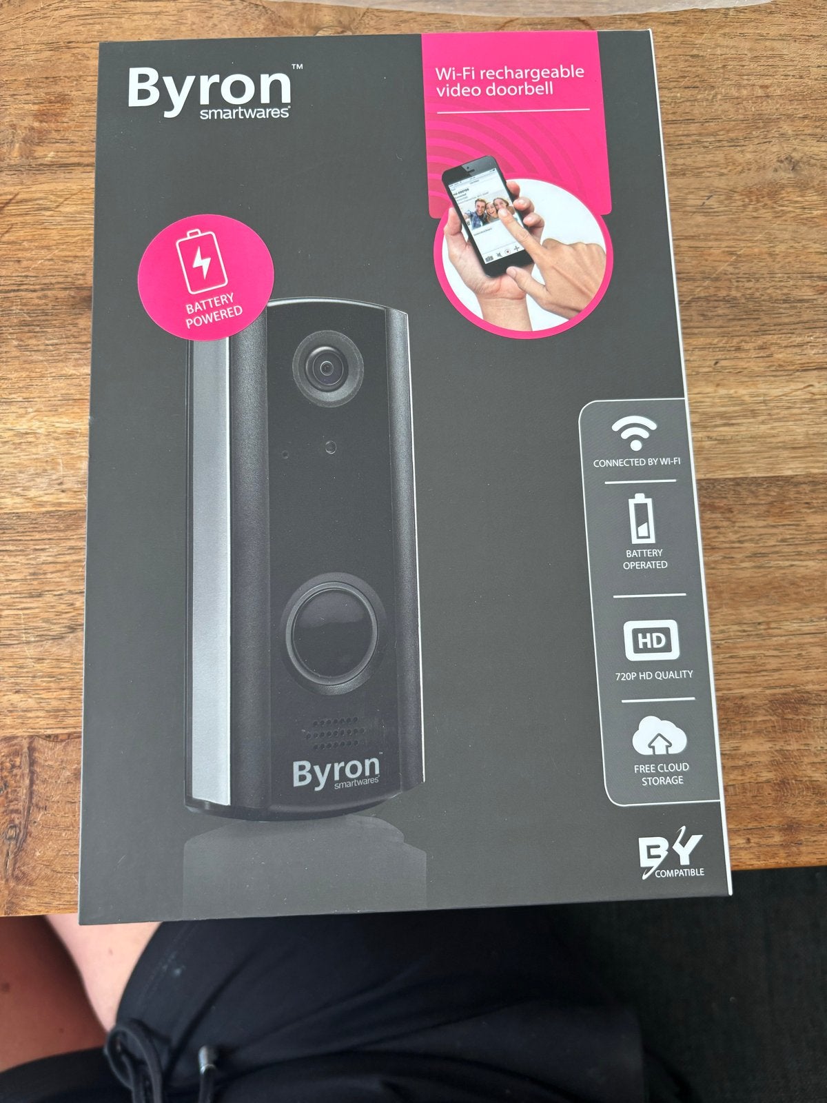 Byron Smartwares Wi-Fi oplaadbare videodeurbel, Ophalen of Verzenden, Nieuw, Buitencamera