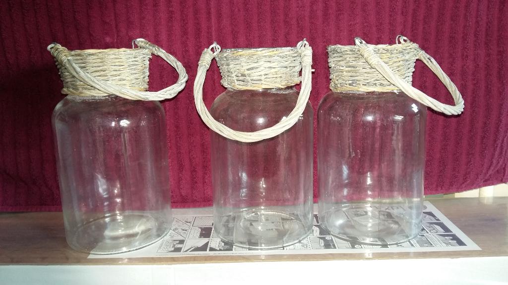 Mooie nieuwe grote glazen vazen met riet, Huis en Inrichting, Woonaccessoires | Vazen, Ophalen, Overige kleuren, Nieuw, Glas