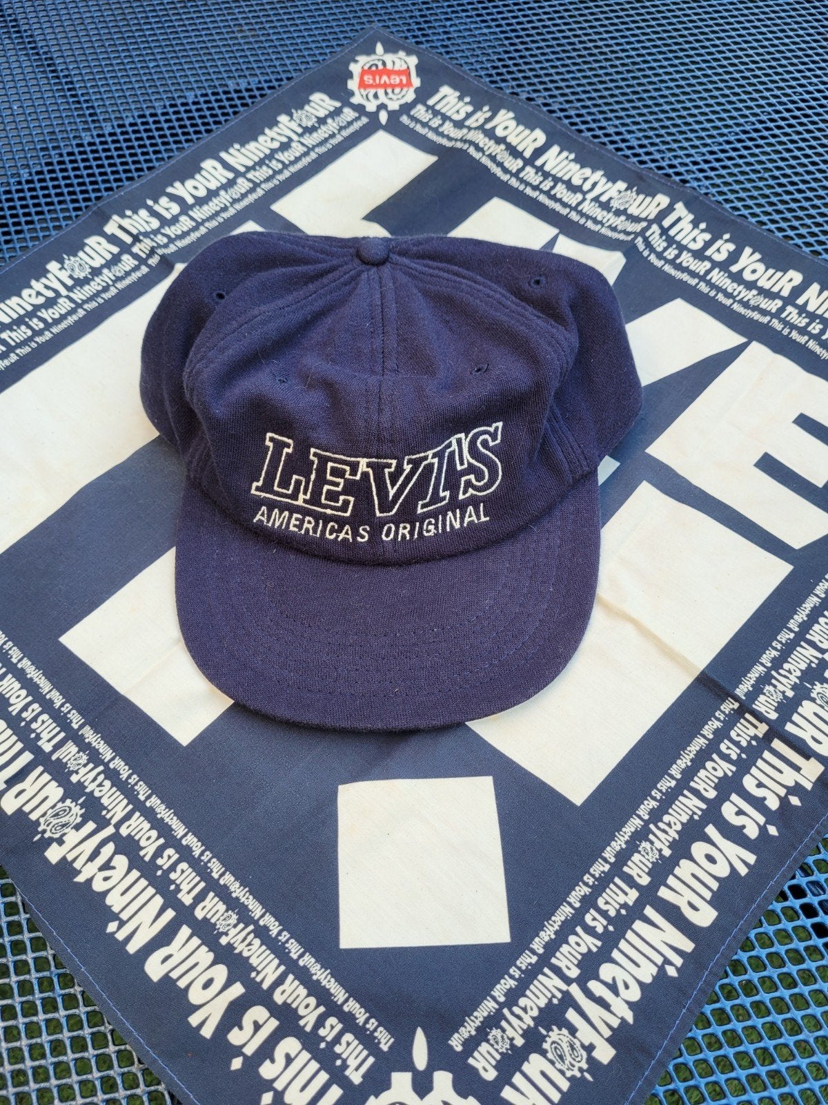 Vintage Levi's cap Blauw, Ophalen, One size fits all, Pet, Gedragen