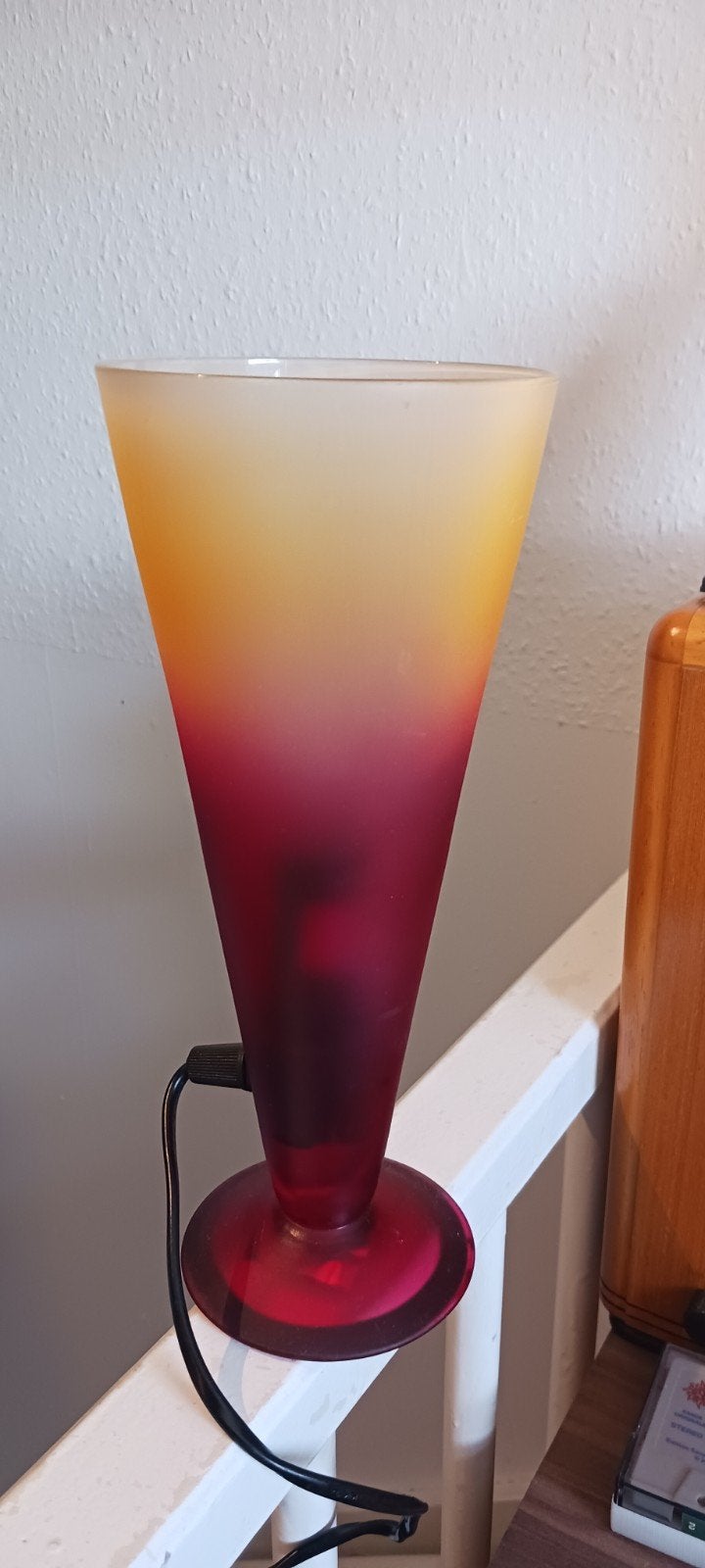Wofi Tafellamp Rood-Oranje Glas E14, Gebruikt, Overige merken, Meerkleurig, E14 (klein)