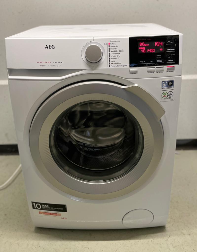 Aeg wasmachine met garantie + bezorging, Ophalen of Verzenden, Zo goed als nieuw, 85 tot 90 cm, 1200 tot 1600 toeren