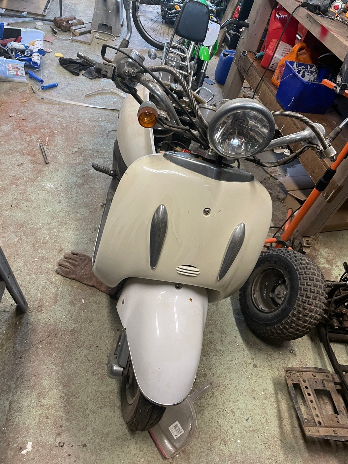 Retro scooter, Ophalen, Gebruikt, Benzine, Overige merken