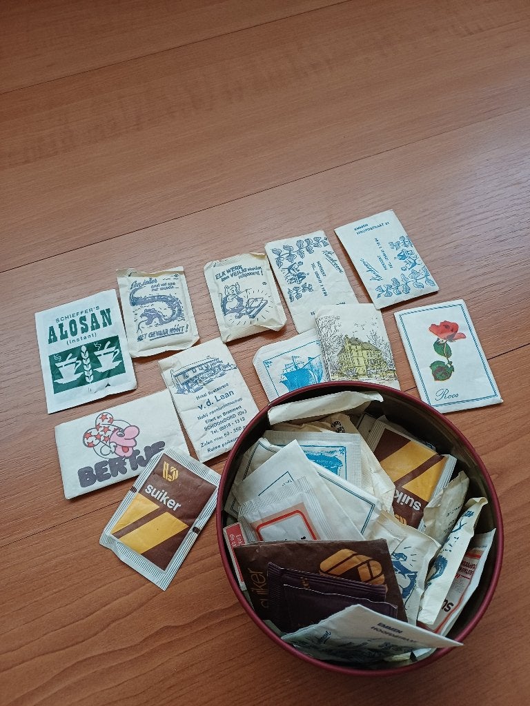 Partijtje / Verzameling suikerzakjes jaren 80/90, Ophalen of Verzenden, Nederland