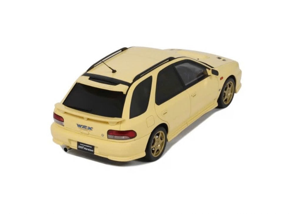 Subaru Impreza WRX STI VI Sport Wagon geel 1999 1/18 OT1198, Ophalen of Verzenden, Nieuw, Auto, OttOMobile