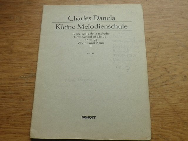 Dancla - kleine melodienschule - opus 23-viool en piano, Gebruikt, Klassiek, Ophalen of Verzenden, Piano