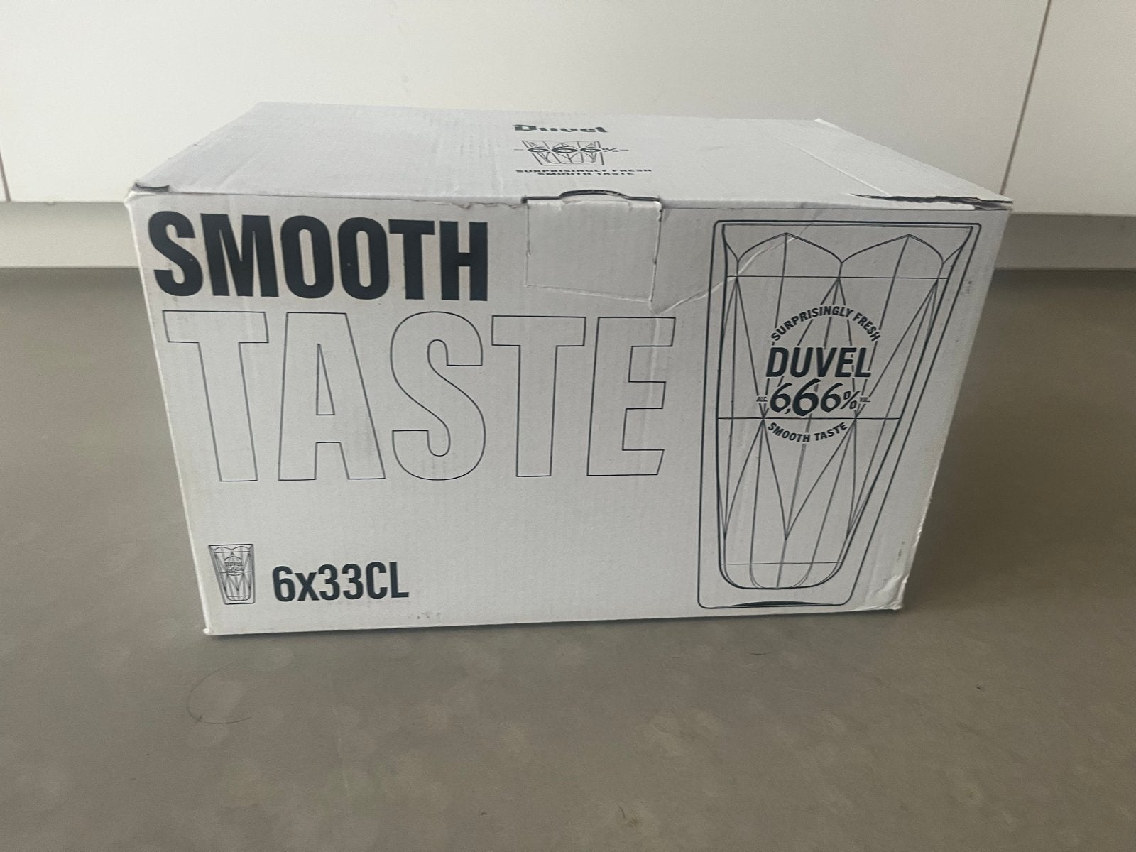 6 Duvel 6,66% glazen nieuw in doos - unieke glazen, Ophalen, Nieuw, Overige merken, Glas