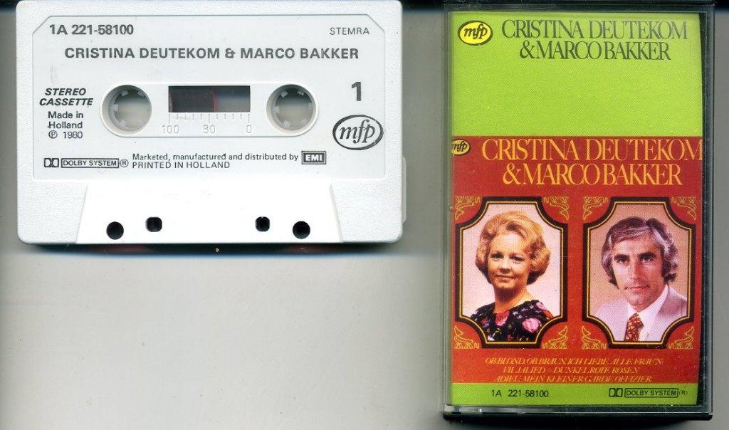 Cristina Deutekom & Marco Bakker 12 nrs cassette 1980 ZGAN, Klassiek, 1 bandje, Ophalen of Verzenden, Zo goed als nieuw