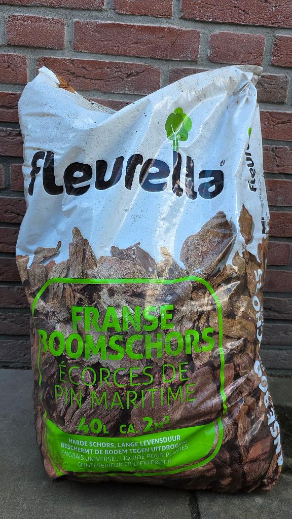 Boomschors 40 liter, Tuin en Terras, Grind, Keien en Split, Overige materialen, Bruin, Overige typen, Nieuw
