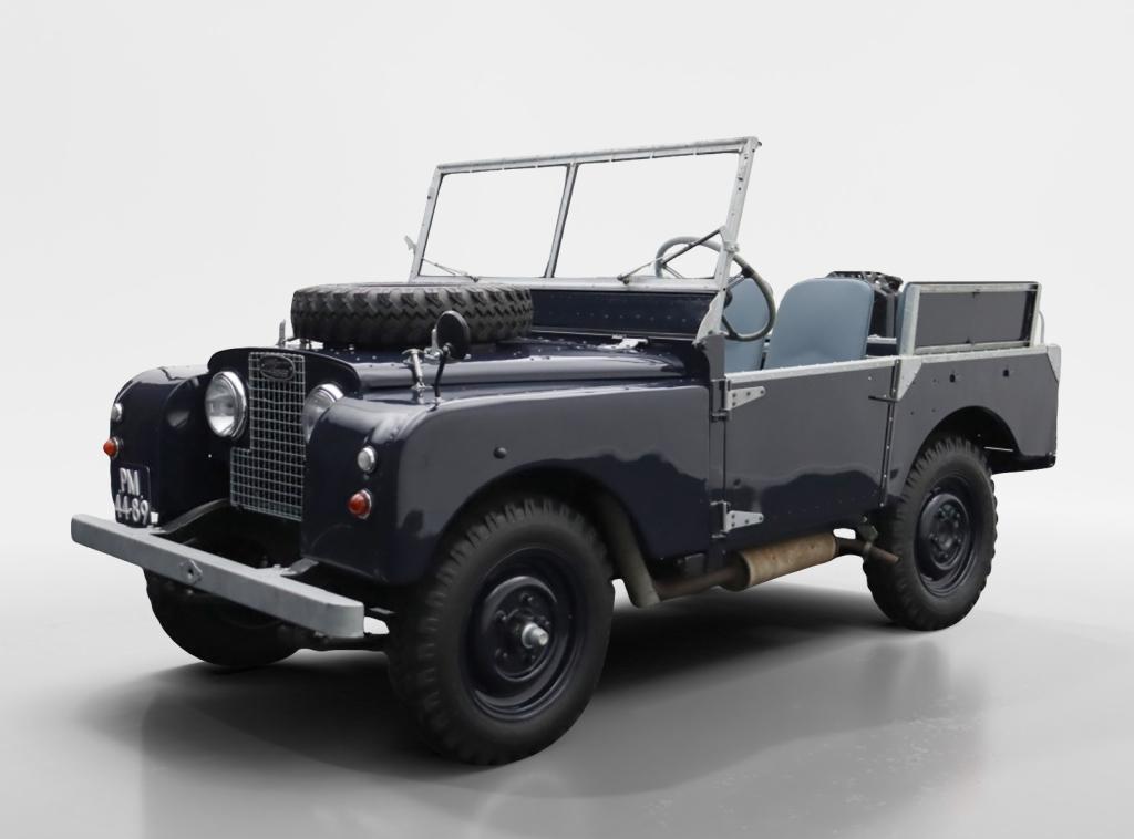 Land Rover 80 Series 1 softtop Gendarmerie CONCOURSTAAT, Auto's, Oldtimers, Land Rover, Blauw, Leder, Bedrijf