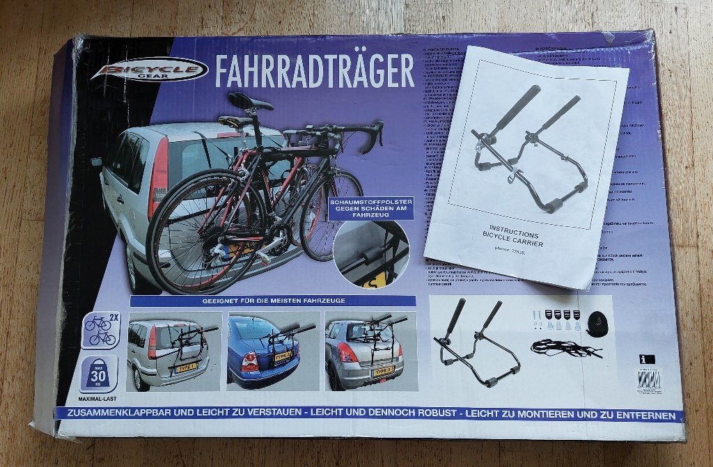 Fietsendrager zonder trekhaak, voor o.a. racefiets  NIEUW, Ophalen of Verzenden, 1 fiets, Zo goed als nieuw, Achterklepdrager