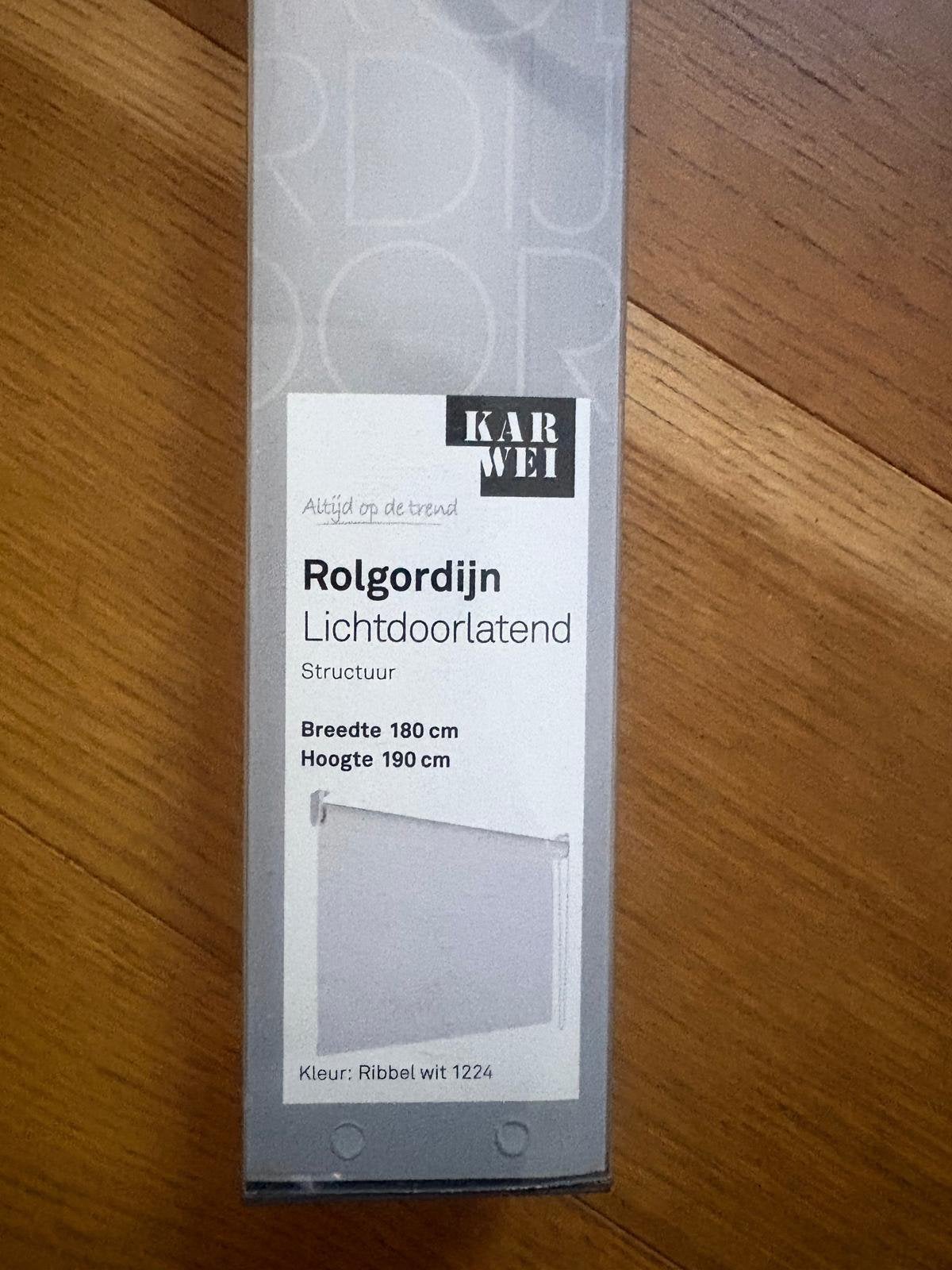 Rolgordijn wit 180 breed 190 cm hoog, Ophalen, Wit, 150 tot 200 cm, Zo goed als nieuw