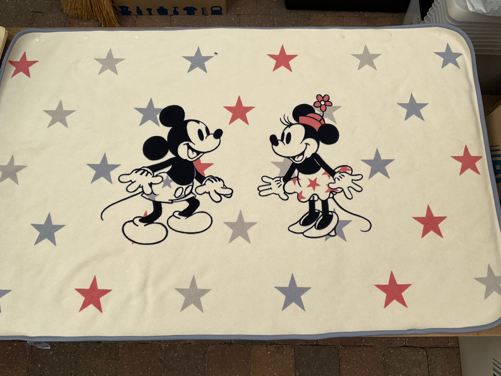 zgan, niet kapot, Disney Mickey Minnie Mouse plaid dubbel, Ophalen, Mickey Mouse, Zo goed als nieuw