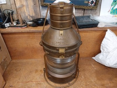 Messing Ankerlicht (met olielamp), Niet ingevuld, Gebruikt, Niet ingevuld, Niet ingevuld
