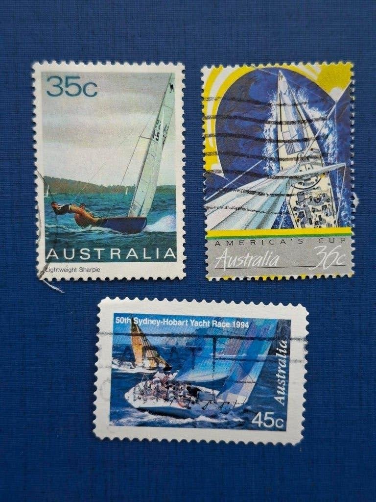 Postzegel Australie 1981 ev 3 zegels Zeilboten 23-08, Ophalen of Verzenden, Gestempeld