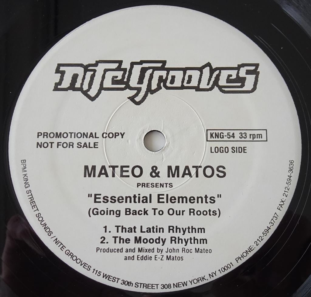 Mateo & Matos - Essential Elements 12'' US House 1996, Cd's en Dvd's, Vinyl | Dance en House, Zo goed als nieuw, 12 inch, Ophalen