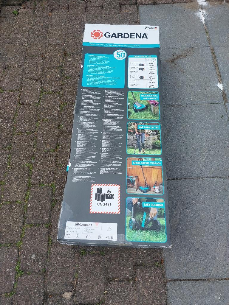 Accu grasmaaier Gardena, Tuin en Terras, Grasmaaiers, Ophalen, Cirkelmaaier, Gardena o.a., Elektrische starter