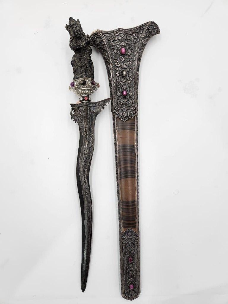 Keris Bali 3 Luk Pamor Pedaringan Kebak Kojongan Prabu KTC01, Verzenden