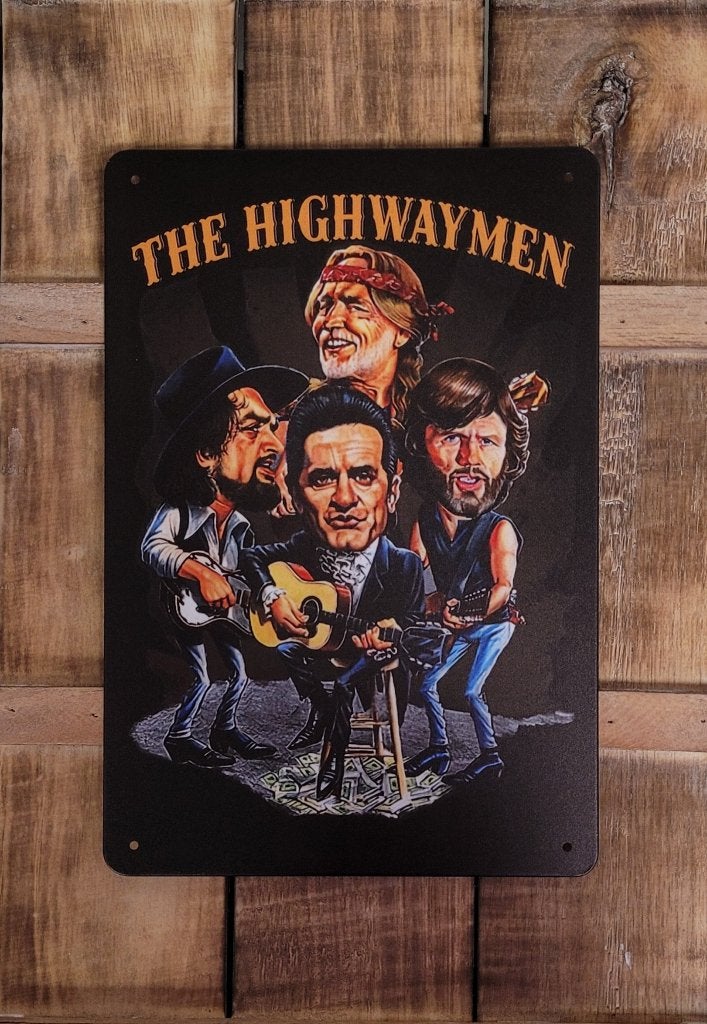 The Highwaymen Cash Nelson reclamebord van metaal wanddeco, Info@deconoord.nl, Deco Noord, Nieuw, Ophalen of Verzenden