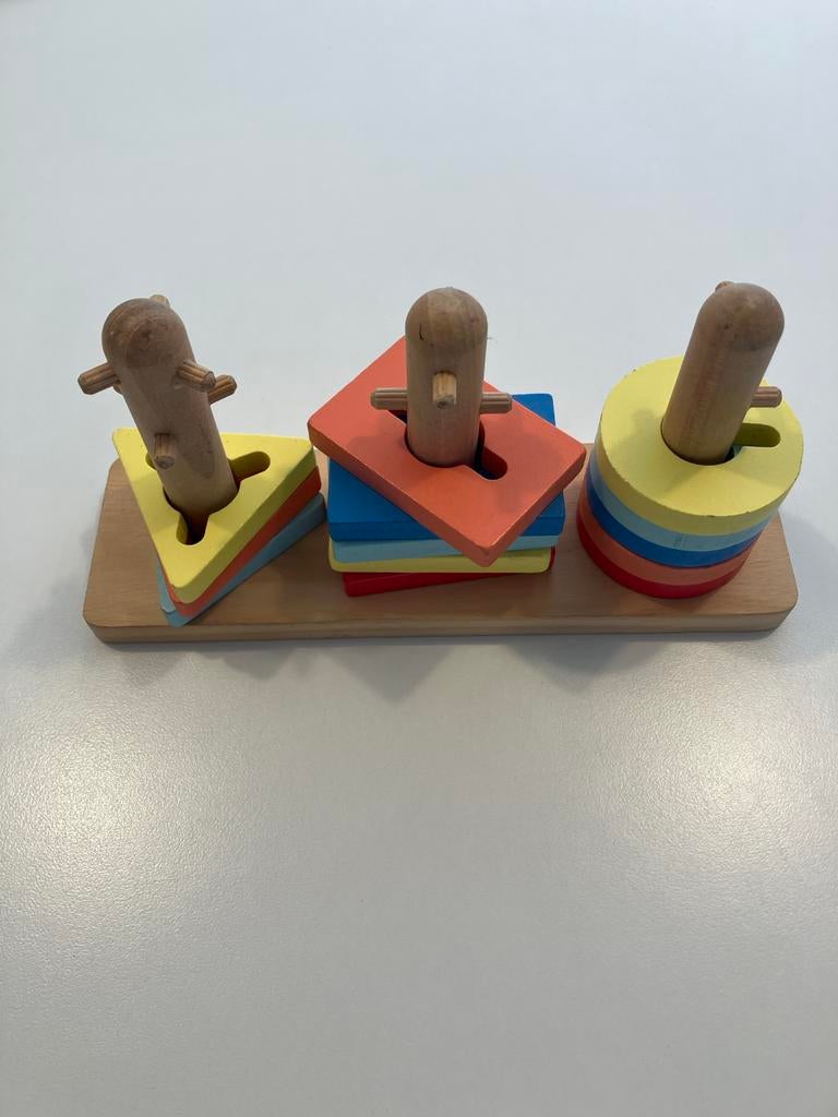 Houten vormenstoof Hema - Sorteerspeelgoed, Kinderen en Baby's, Speelgoed | Houten speelgoed, Ophalen, Gebruikt, Overige typen