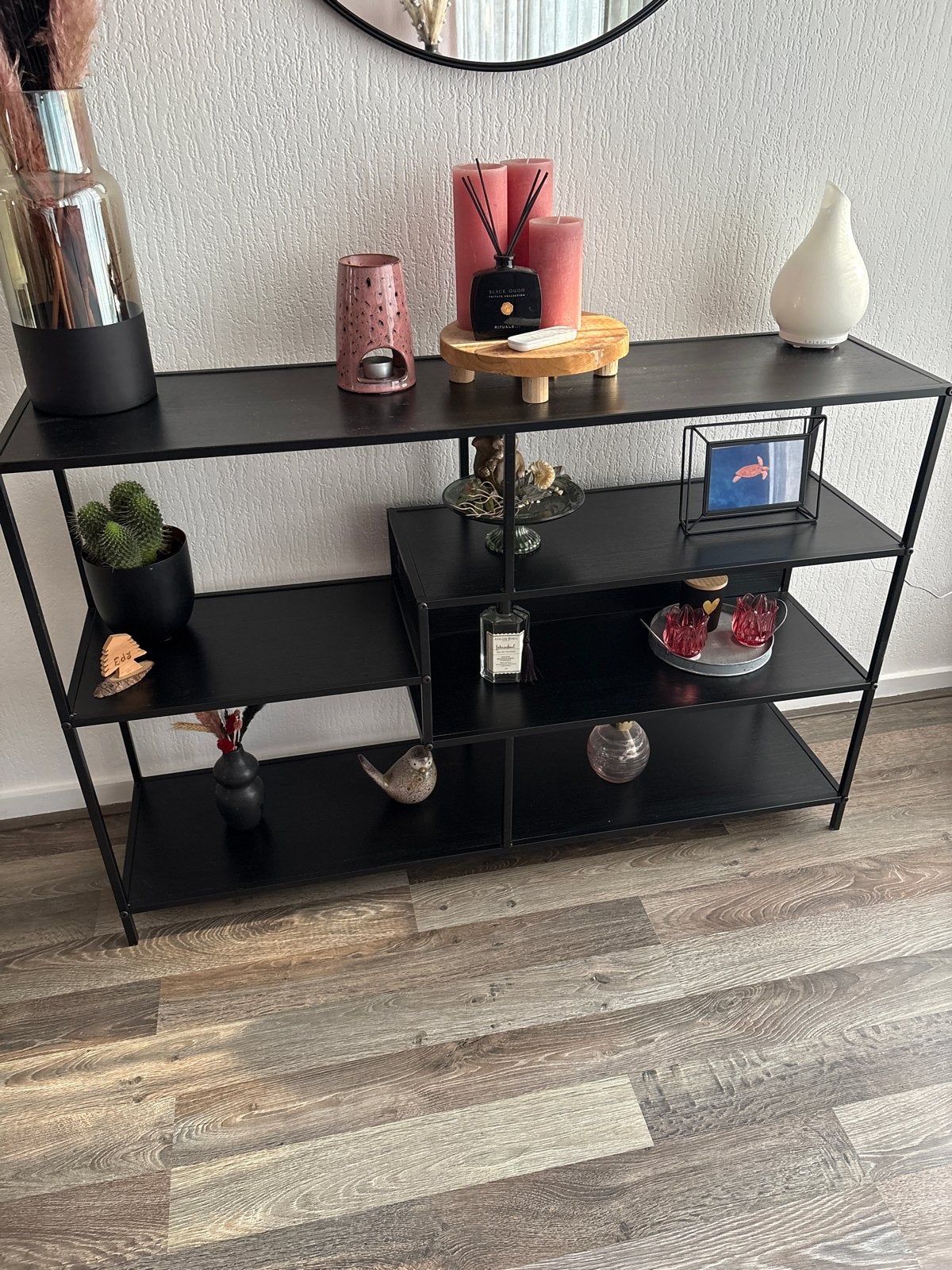 Zwarte decoractie kast, Huis en Inrichting, Ophalen, Zo goed als nieuw