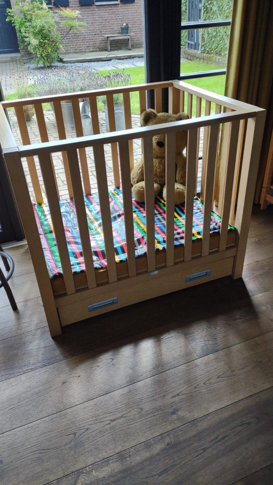 Babybox met lade en matrasje., Kinderen en Baby's, Ophalen, Gebruikt, In hoogte verstelbaar