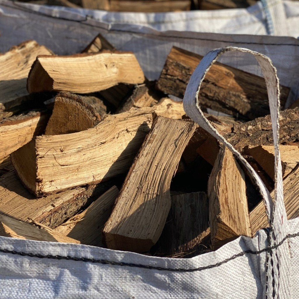 Brandhout MIX in bigbags en netzakken, direct stookklaar!, 6 m³ of meer, Ophalen of Verzenden, Eikenhout, Blokken