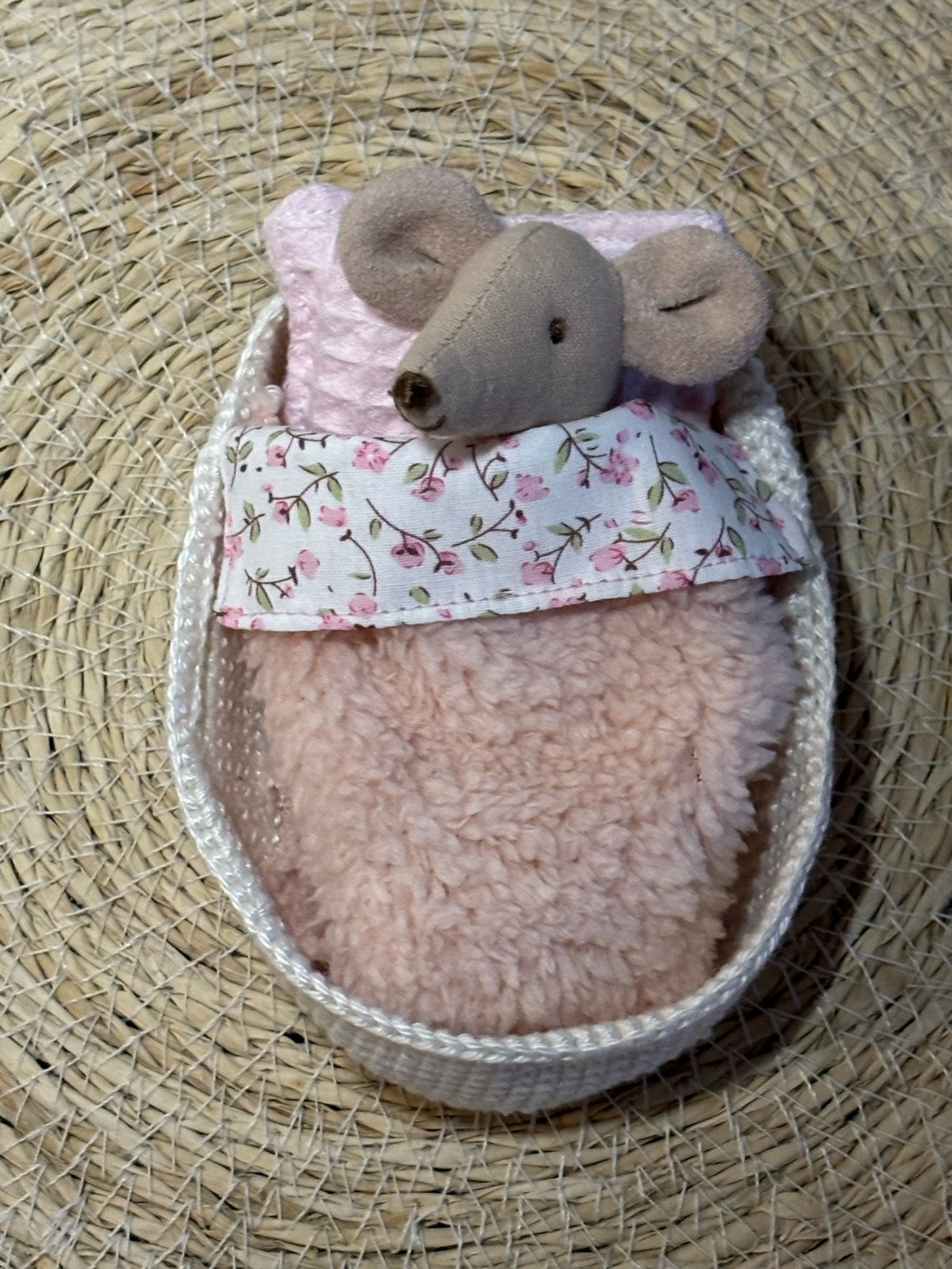 Handgemaakt slaapwiegje voor Maileg/Silvanian muizen/knuffel, Ophalen of Verzenden, Nieuw, Overige typen
