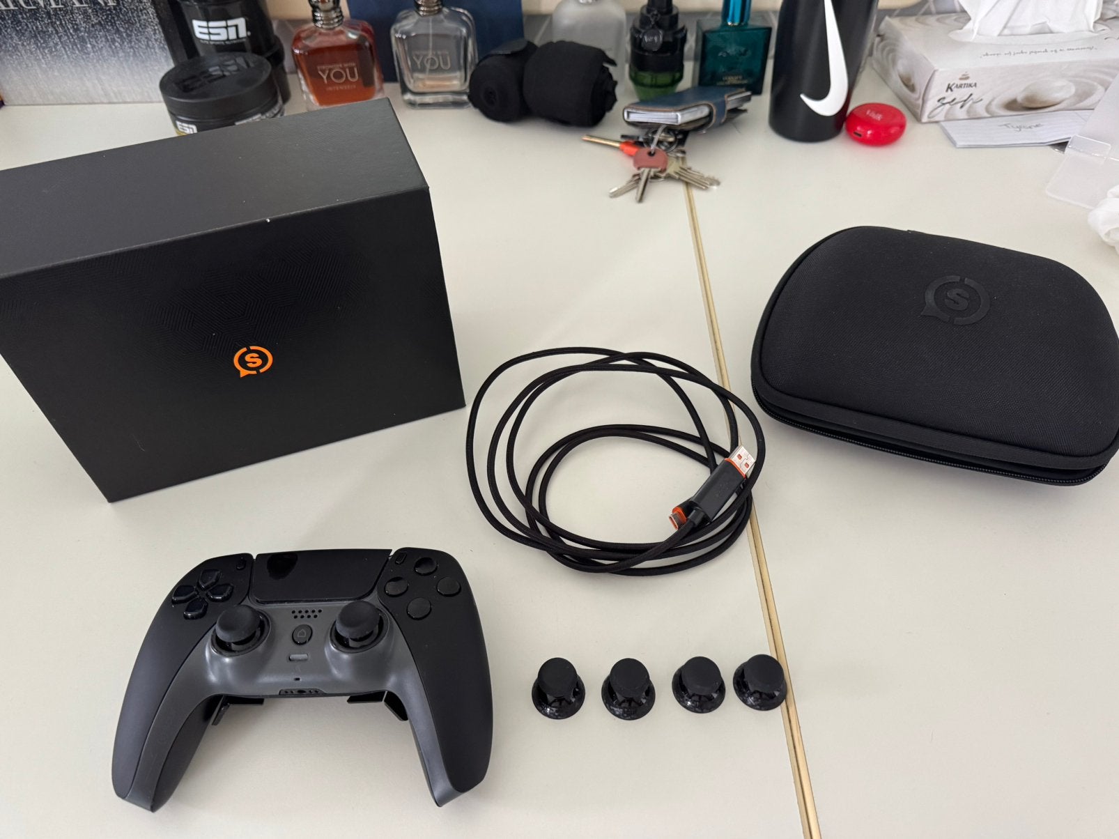 SCUF Reflex PS5 Controller + Case + Extra Thumbsticks, Ophalen, Zo goed als nieuw, Controller