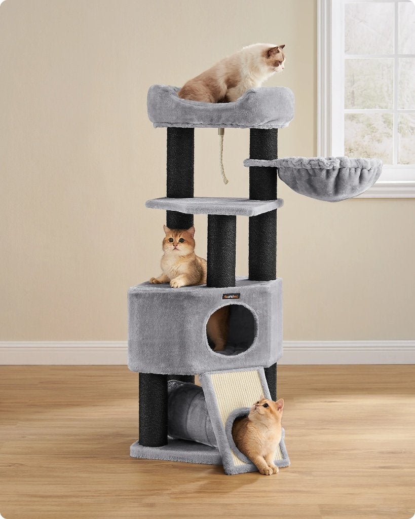 Kattenboom / Kattentoren met 5 lagen (141cm hoog), Dieren en Toebehoren, Ophalen of Verzenden, Nieuw, Krabpaal