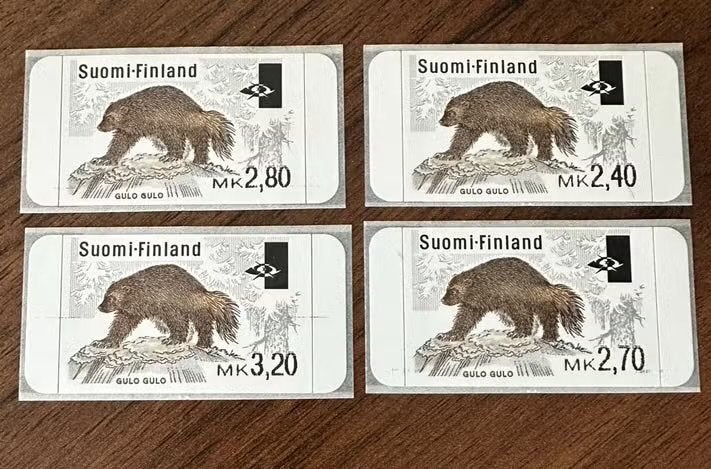 Finland 1995 veelvraat postfris dieren set van 4, Ophalen of Verzenden, Finland, Postfris