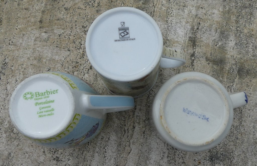 8 x VROLIJKE KIPPEN / HAAN MOKKEN, Overige merken, Klassiek, Nieuw, Aardewerk