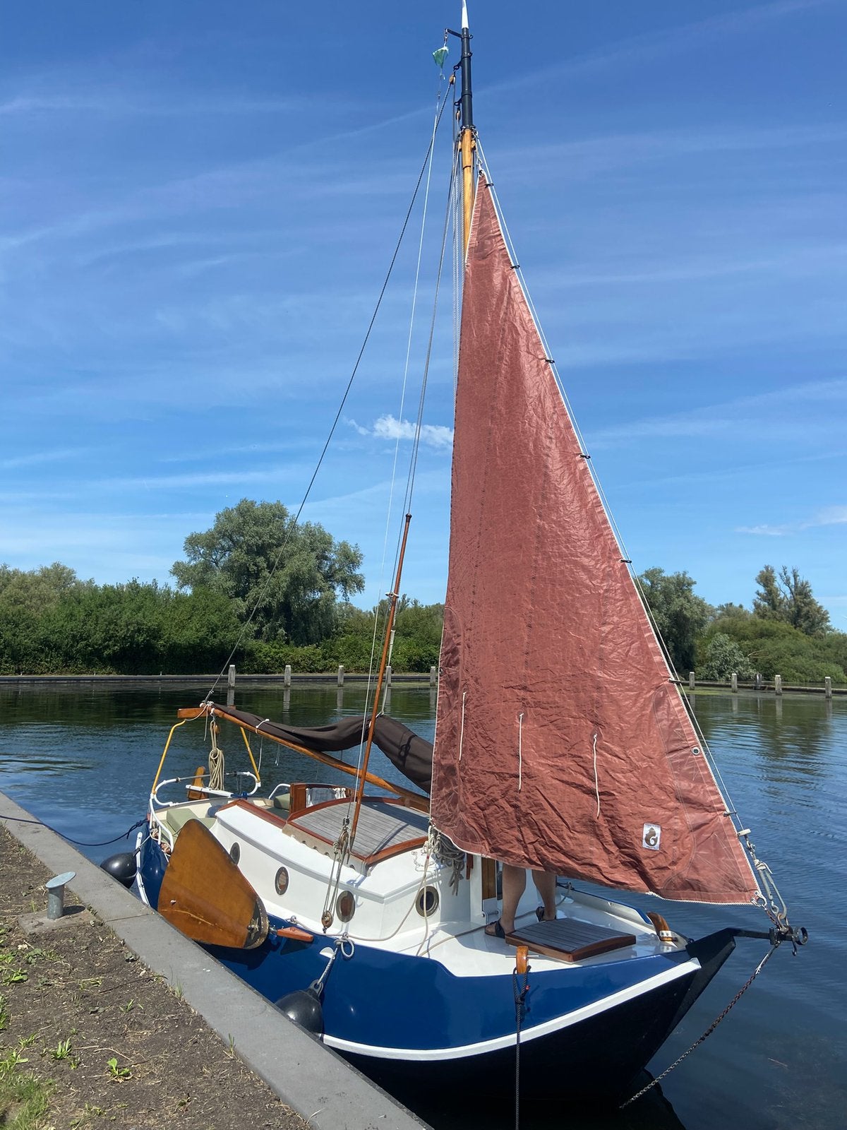 Grundel 6,65 Kooijman en de Vries, Watersport en Boten, Platbodems, Ophalen of Verzenden, Zo goed als nieuw, Zeilen, Grundel
