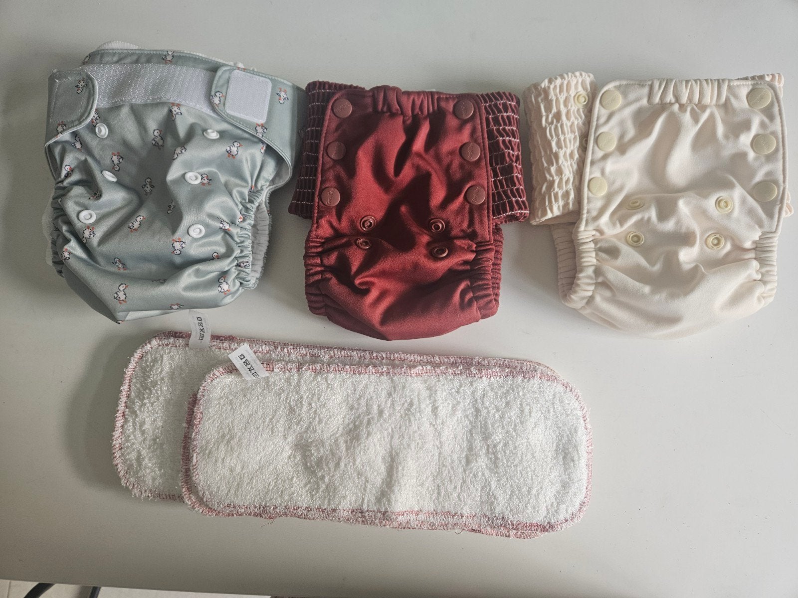 3  herbruikbare luiers met inleggers - complete set, Ophalen of Verzenden, Zo goed als nieuw