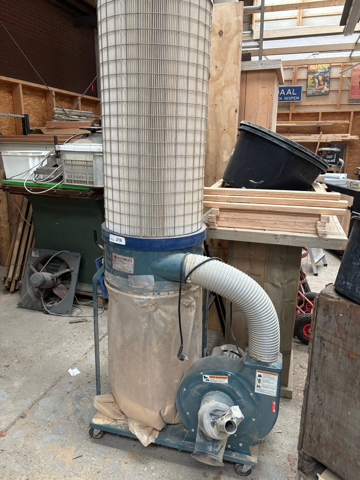Van der Spek Afzuiger/Ventilator 1.5kW, Doe-het-zelf en Verbouw, Ophalen, Gebruikt, Ventilator en Afzuiger