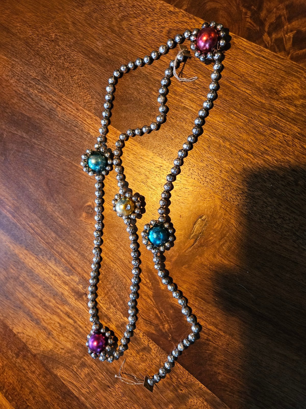 oude kerst kralenketting glas, Ophalen of Verzenden, Gebruikt