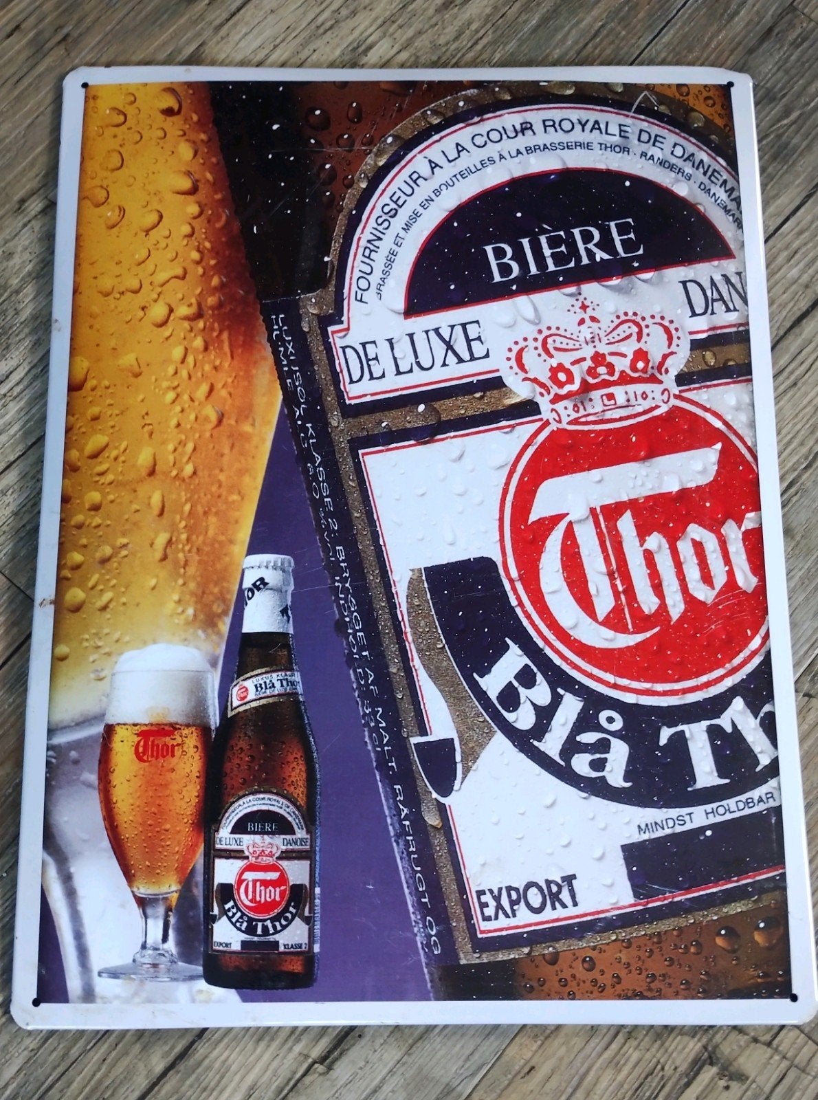 Thor bier reclamebord, Verzamelen, Biermerken, Zo goed als nieuw, Reclamebord, Plaat of Schild, Overige merken, Ophalen of Verzenden