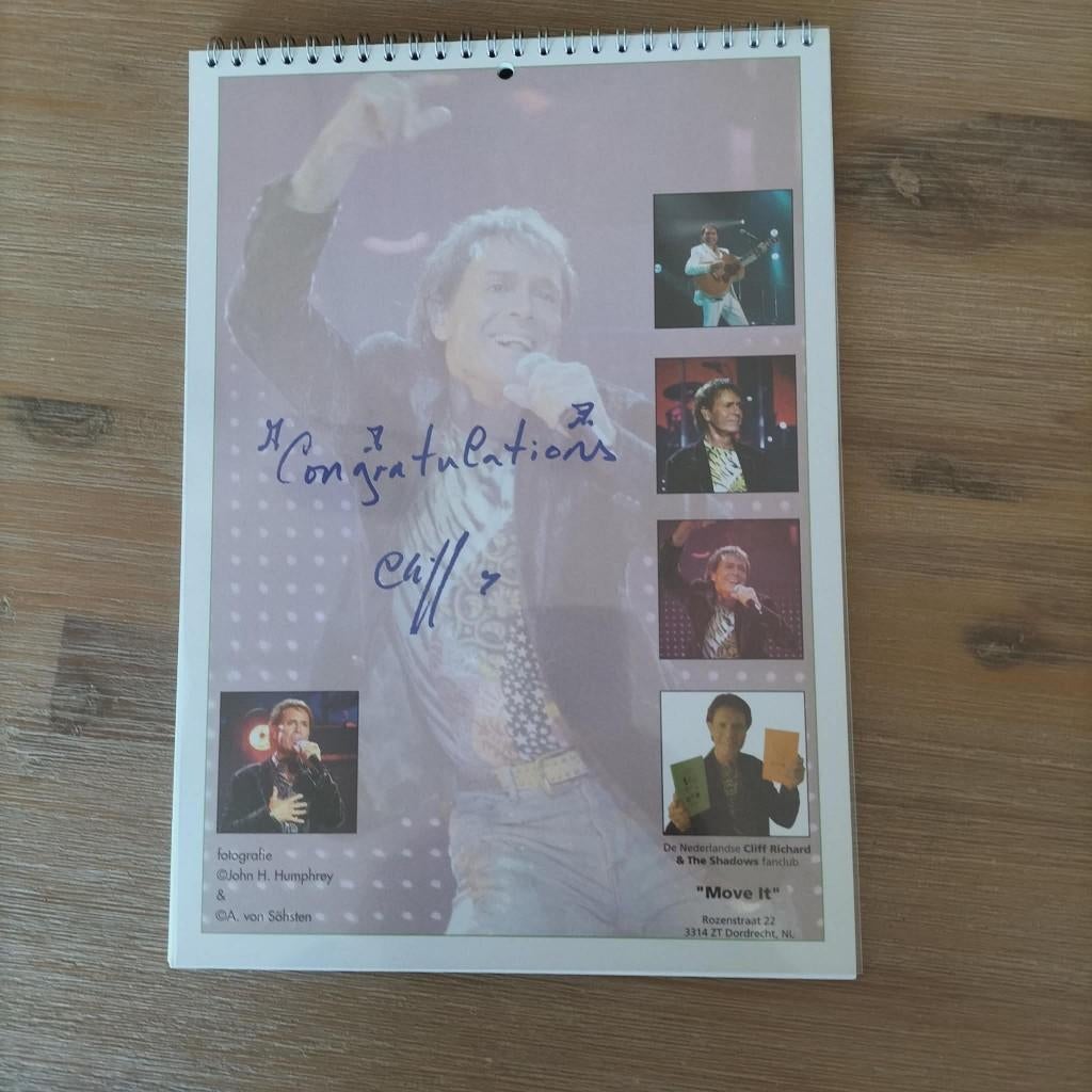 Cliff Richard verjaardagskalender, Verzamelen, Ophalen of Verzenden, Zo goed als nieuw, Overige typen