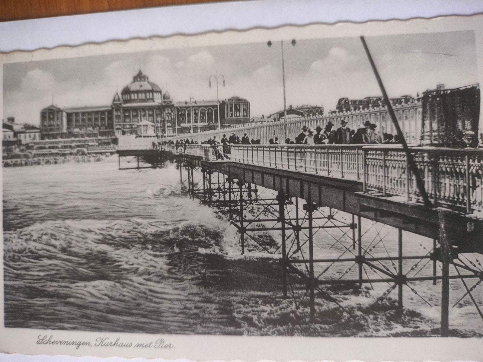 Oude ansichtkaart Scheveningen Kurhaus met Pier, Verzamelen, Ophalen of Verzenden, Voor 1920, Zuid-Holland