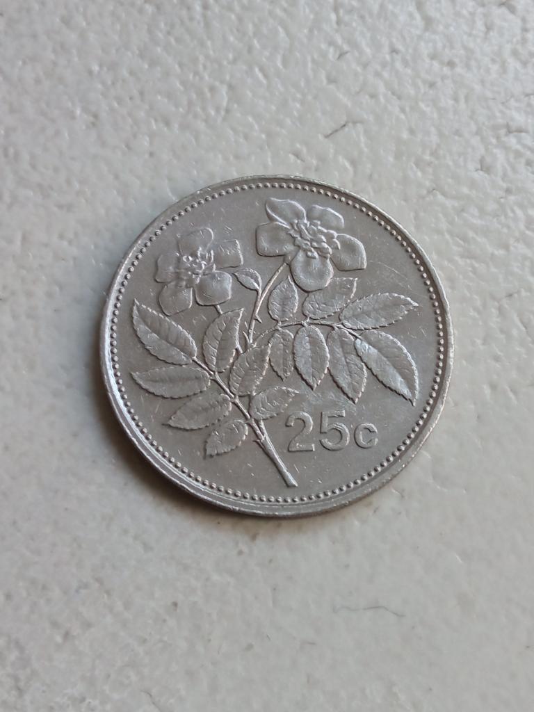 Malta 25 cent 1986., Ophalen of Verzenden, Overige landen, Losse munt