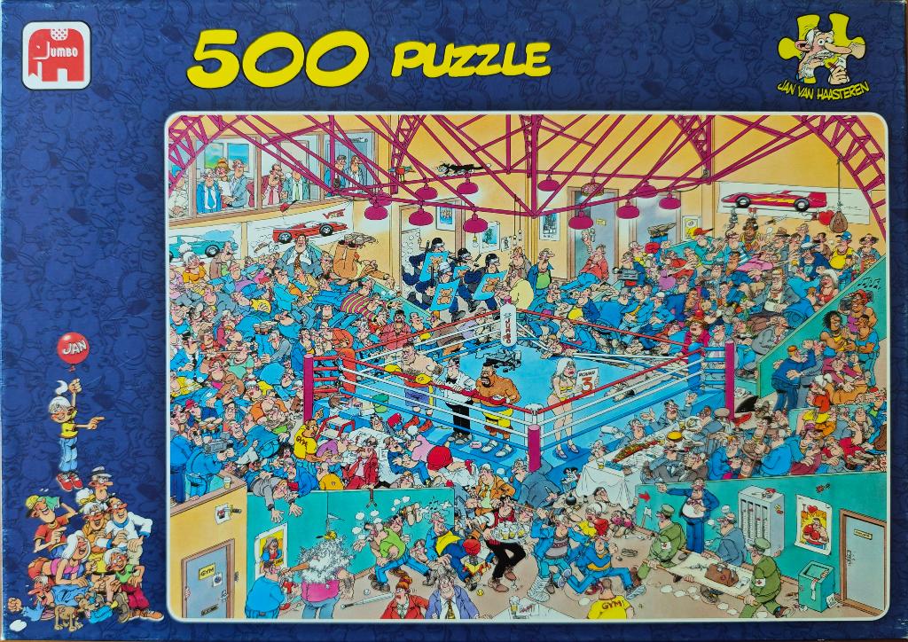 Jumbo – Jan van Haasteren - Bokswedstrijd - 500 stukjes, Ophalen of Verzenden, 500 t/m 1500 stukjes, Zo goed als nieuw, Legpuzzel