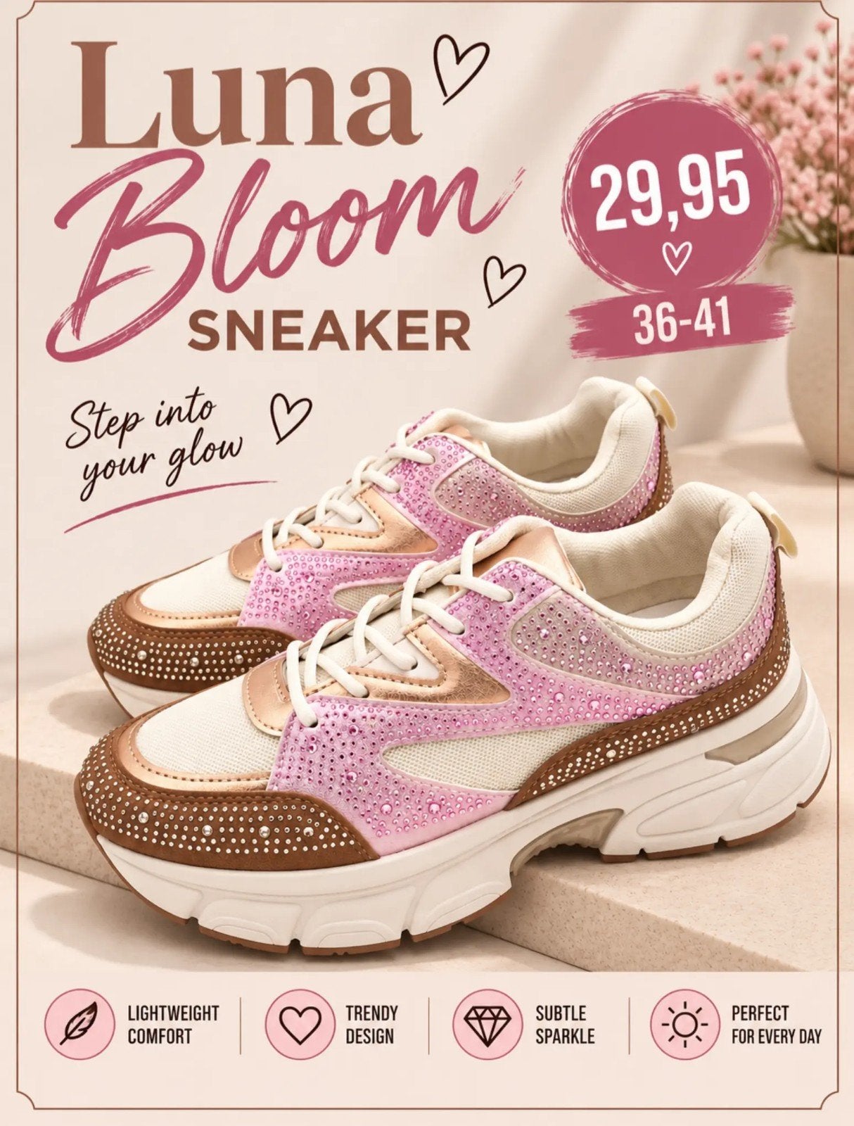Luna Bloom sneaker, ., Nieuw, Ophalen of Verzenden, Sneakers of Gympen