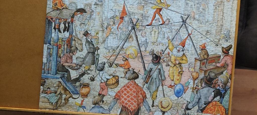 Anton Pieck Puzzel - Gezellige Marktscène, Ophalen of Verzenden, Meer dan 50 stukjes, Zo goed als nieuw, 6 jaar of ouder