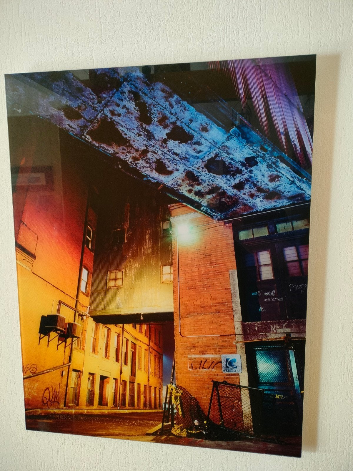 Plexiglas industrieel kunstwerk, Ophalen