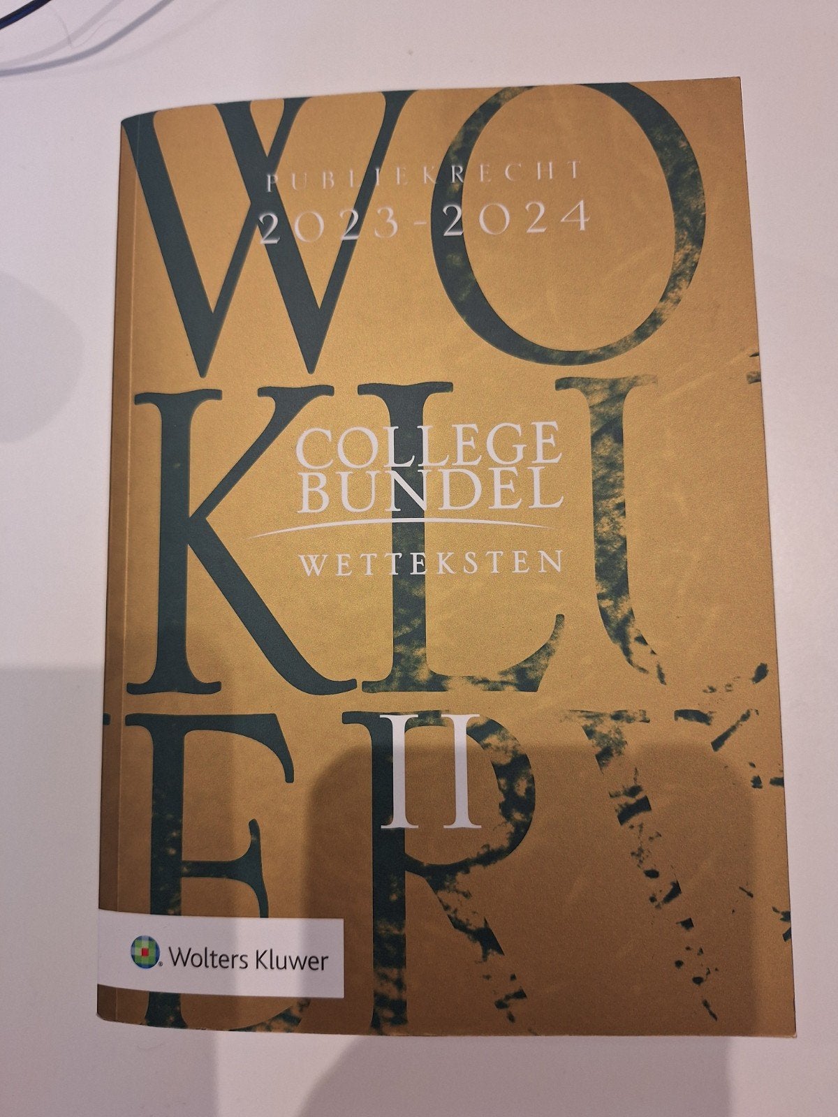 Collegebundel Wetsteksten Publiekrecht 2023-2024, Boeken, Zo goed als nieuw, Wolters Kluwer, Gamma, HBO