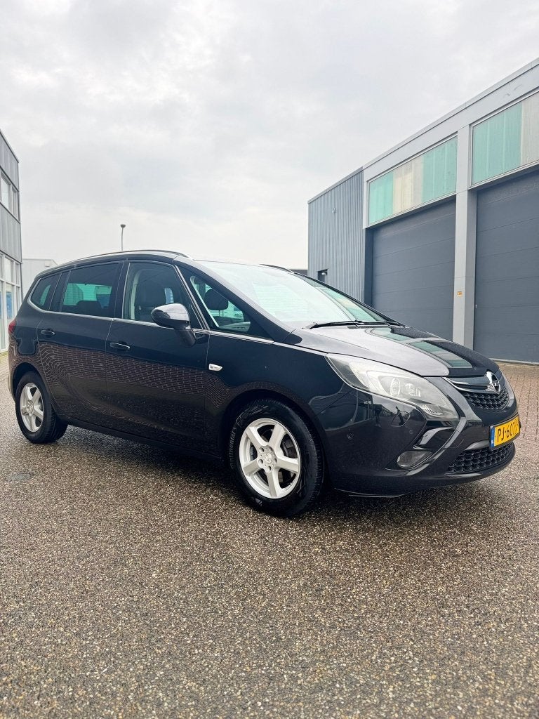 Opel Zafira 1.4 Turbo 140pk 2014 7p Zwart Leer Camera, Auto's, 15 km/l, Zwart, 4 cilinders, 7 stoelen