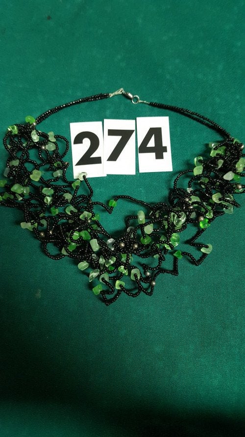 s [274 ], ketting, zwarte en gele kralen, Ophalen of Verzenden, 'T Olde Gre-j, Info@toldegrej.nl, Endepoelstraat 20f Didam
