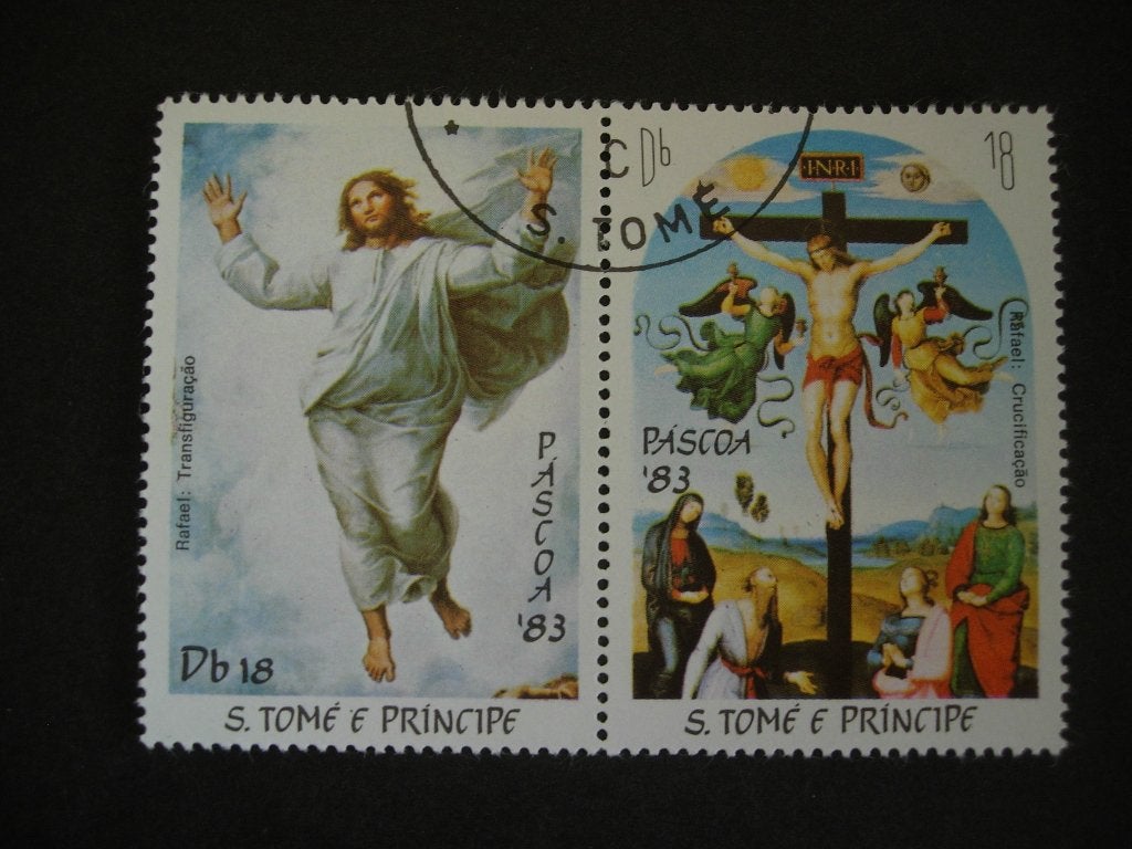 Sao Tomé en Principe 1983 Pasen schilderijen van Rafaël, Verzenden, Overige landen, Gestempeld