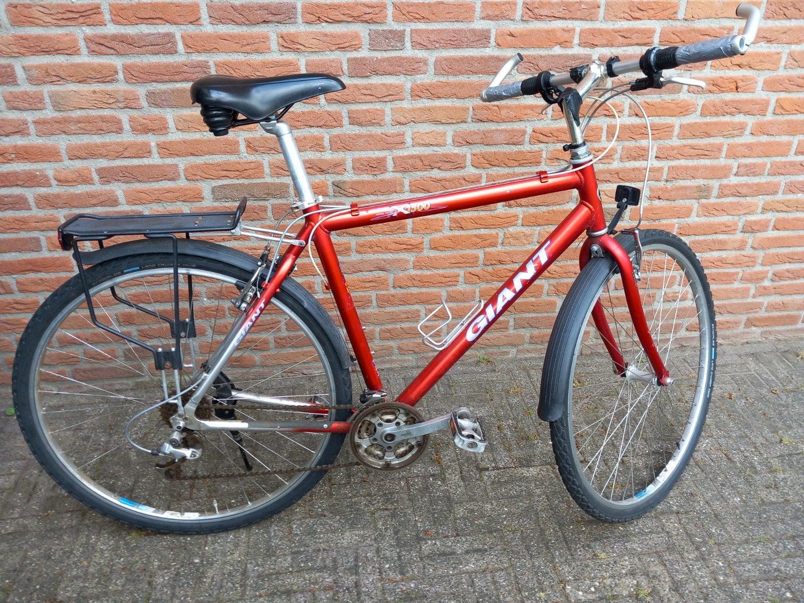 Giant X500 Herenfiets - Rood, Gebruikt, 28 inch, Gebruikt, Vering, Velgrem