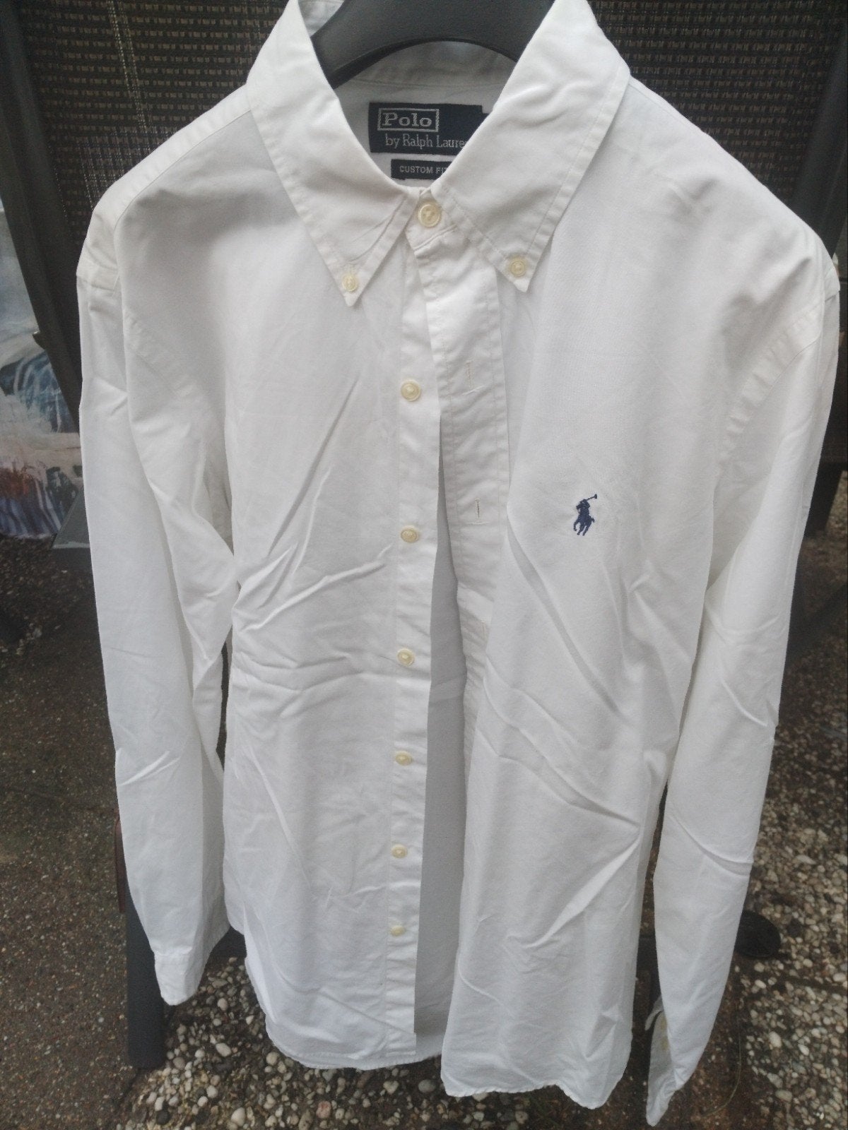 polo  Ralph Lauren overhemd, Ophalen, Gedragen, Wit