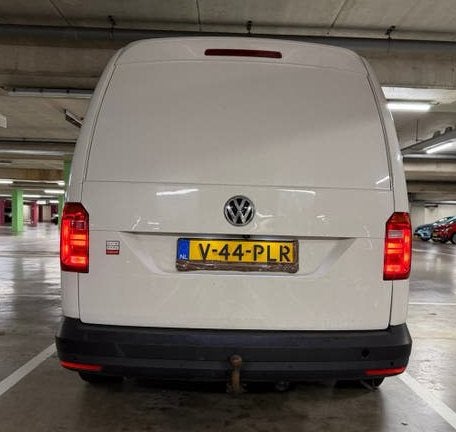 VW Caddy Maxi 2.0 TDI DSG CarPlay Camera Trekhaak Stoelverw., Auto's, Bestelauto's, Automaat, 4 cilinders, Volkswagen, Wit